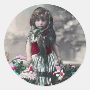 Pegatina Redonda fallas vintage