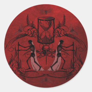 Pegatina Redonda Falln Memento Mori