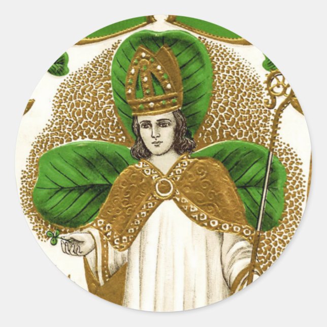 Pegatina Redonda Falln Saint Patrick (Anverso)