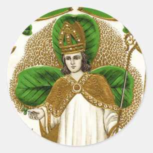 Pegatina Redonda Falln Saint Patrick