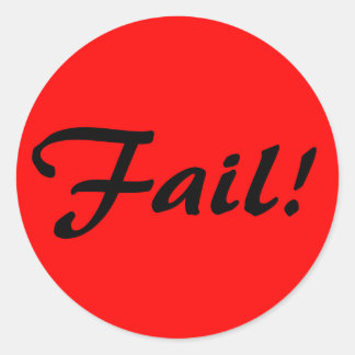 Pegatina Redonda ¡Fallo!