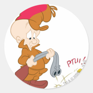 Pegatina Redonda Fallo de pistola de ELMER FUDD™