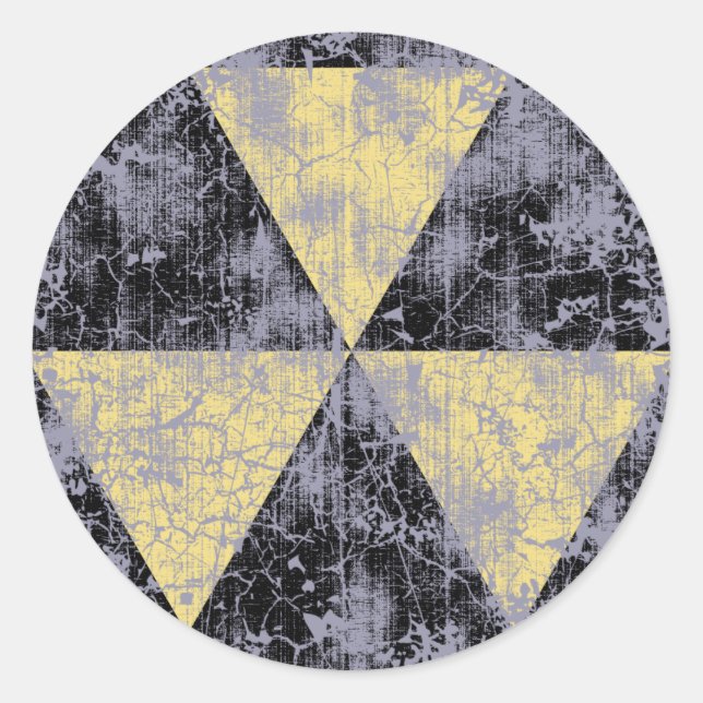 Pegatina Redonda Fallout Shelter-cl-dist (Anverso)
