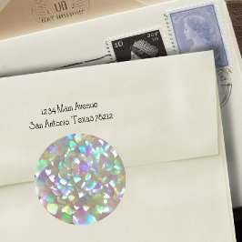 Pegatina Redonda Falsa Madre de Perla