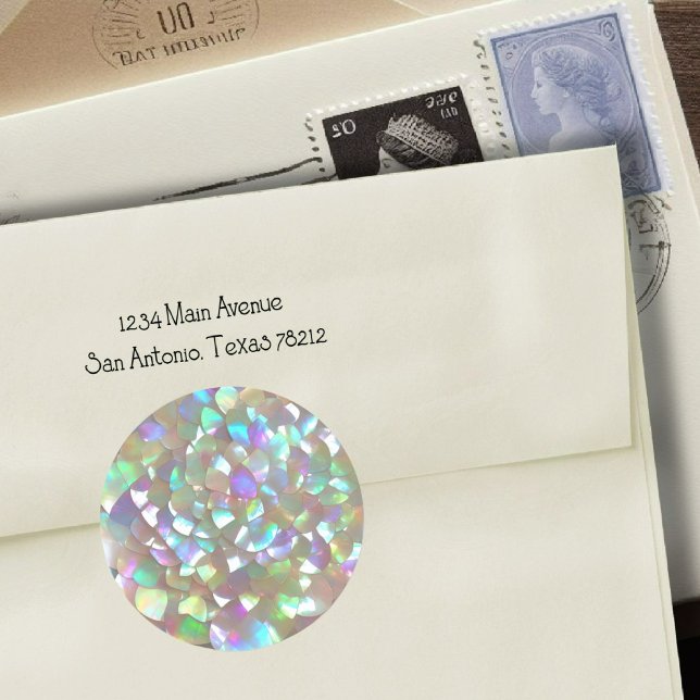 Pegatina Redonda Falsa Madre de Perla (Subido por el creador)