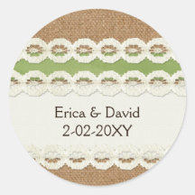 FalUX burlap y lace lime country