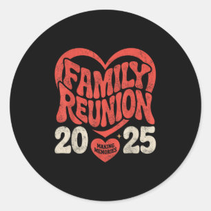 Pegatina Redonda Familia 2025 Curiosa Familiar Haciendo Recuerdos