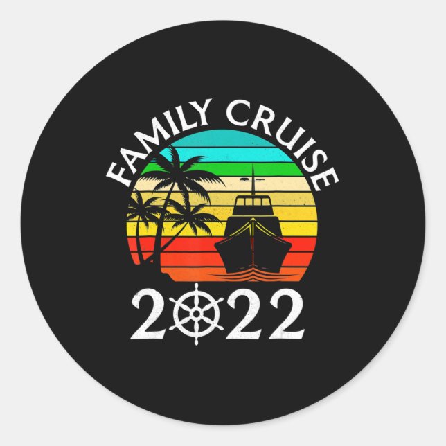 Pegatina Redonda Familia Cruise 2022 Grupo S (Anverso)