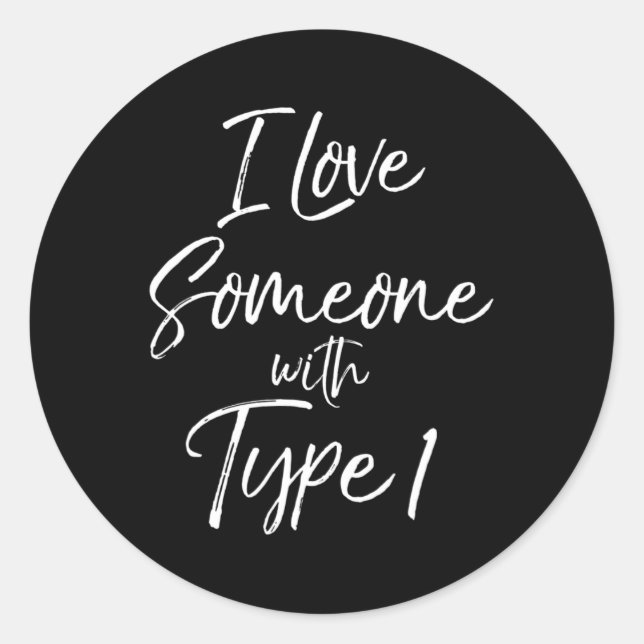 Pegatina Redonda Familia de concientización sobre la diabetes cután (Anverso)