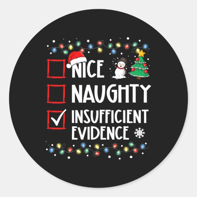 Pegatina Redonda Familia de Navidades de pruebas poco probables (Anverso)