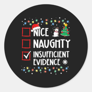 Pegatina Redonda Familia de Navidades de pruebas poco probables