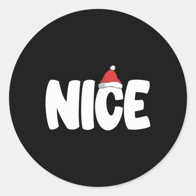 Pegatina Redonda Familia De Navidades Ridísimas O Muy Graciosas Que (Anverso)