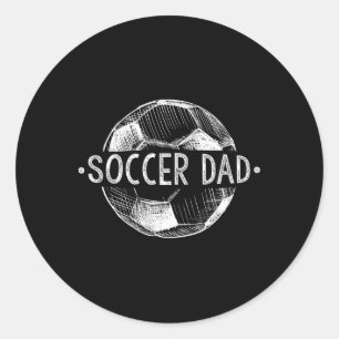 Pegatina Redonda Familia de Papá Futbolista Regalo de Equipo Deport