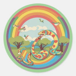 Pegatina Redonda Familia de serpientes