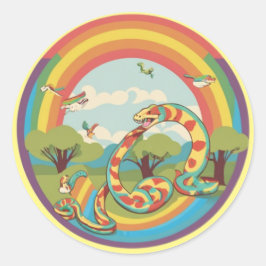 Pegatina Redonda Familia de serpientes