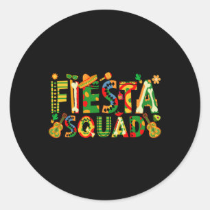 Pegatina Redonda Familia Fiesta Squad que coincide con el Fiesta Ci