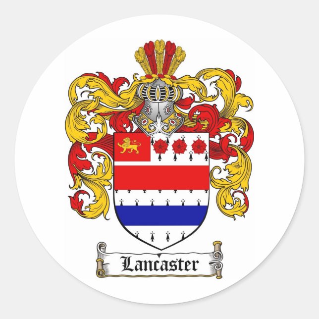 PEGATINA REDONDA FAMILIA LANCASTER CREST - LANCASTER RECUBRIMIENTO  (Anverso)