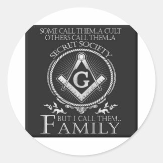 Pegatina Redonda Familia Masons