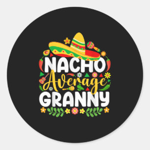 Pegatina Redonda Familia mexicana Nacho promedio cinco de mayo