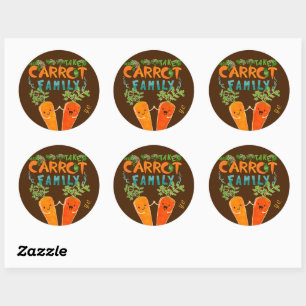 Pegatina Redonda Familia Take Carrot Motivación de la cotización