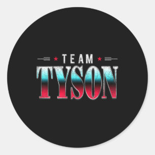 Pegatina Redonda Familia Team Tyson Nombre personalizado Tyson Vint