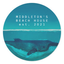 Familia Whale Blue Ocean Scene