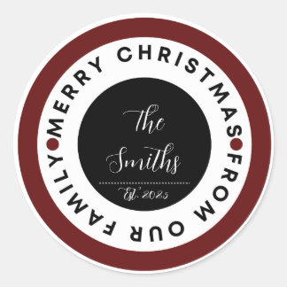 Pegatina Redonda Family Christmas