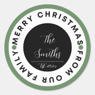 Pegatina Redonda Family Christmas