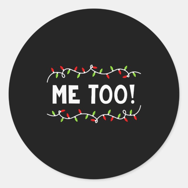 Pegatina Redonda Family Christmas Shirt I Don't Do Matching But I D (Anverso)