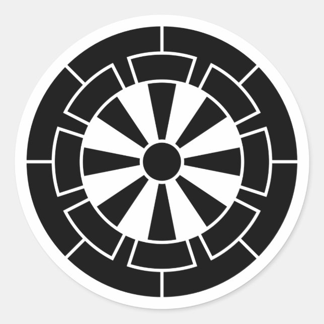 Pegatina Redonda [Family Crests] Genji clan wheel (Anverso)