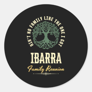 Pegatina Redonda Family Reunion 2025 Matching Design - Ibarra