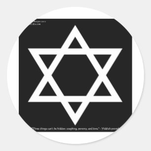 Pegatina Redonda Famosa cita de sabiduría yiddish regalos de baraja