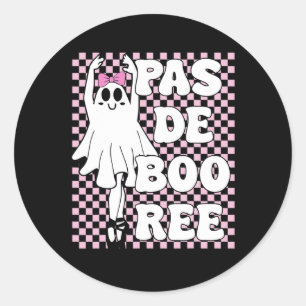 Pegatina Redonda Famoso ballet retro retro de Pas De Boo Fantasma H
