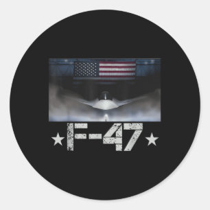 Pegatina Redonda Famoso luchador F47 contra el avión Trump Shirt F-