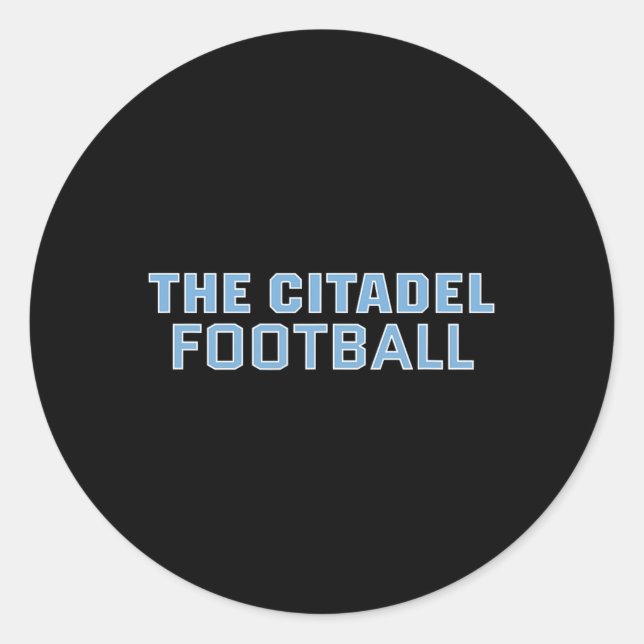 Pegatina Redonda Fanáticos del Citadel Bulldog Football Apparthball (Anverso)
