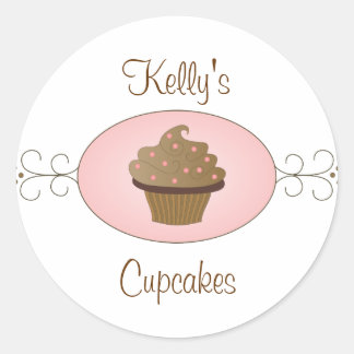 Pegatina Redonda Fancy Cupcakes