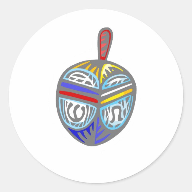Pegatina Redonda Fancy Dreidel (Anverso)