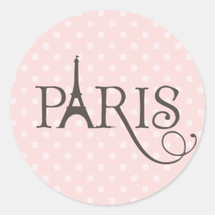 Pegatina Redonda Fancy Paris