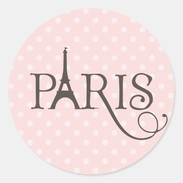 Pegatina Redonda Fancy Paris (Anverso)