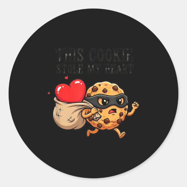 Pegatina Redonda Fanny Cookie Day National Chocolate Chip Designer  (Anverso)
