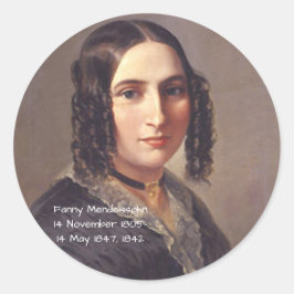 Pegatina Redonda Fanny Mendelssohn, 1842