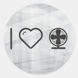 Pegatina Redonda Fans eléctricas frescas