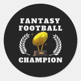 Pegatina Redonda Fantasía divertida en el fútbol de la Champion Fan