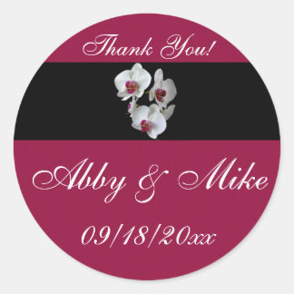 Pegatina Redonda Fantasía Orquídea