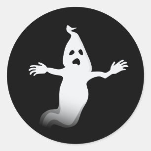 Pegatina Redonda Fantasma