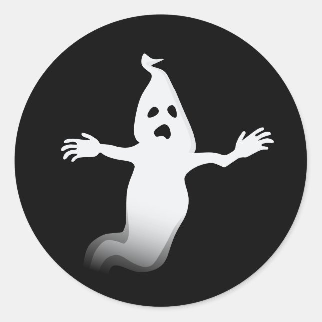 Pegatina Redonda Fantasma (Anverso)