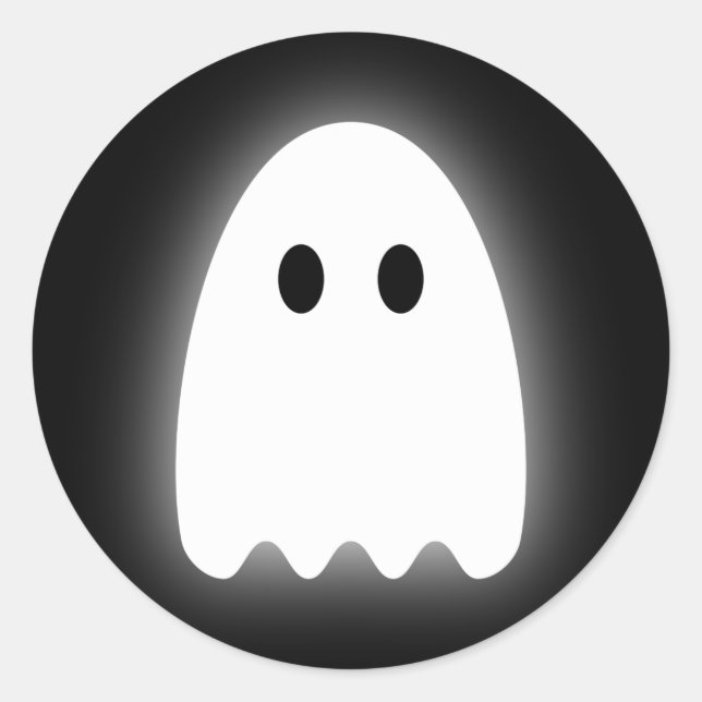 Pegatina Redonda Fantasma (Anverso)