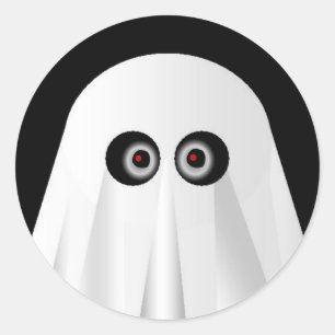 Pegatina Redonda Fantasma
