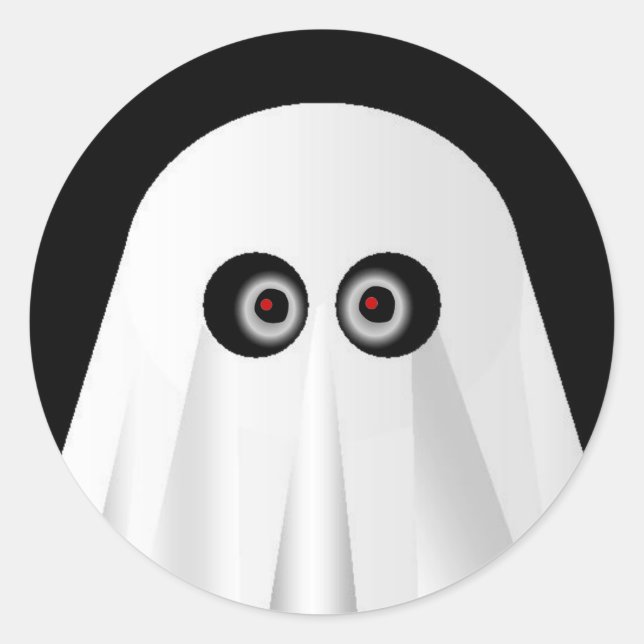 Pegatina Redonda Fantasma (Anverso)