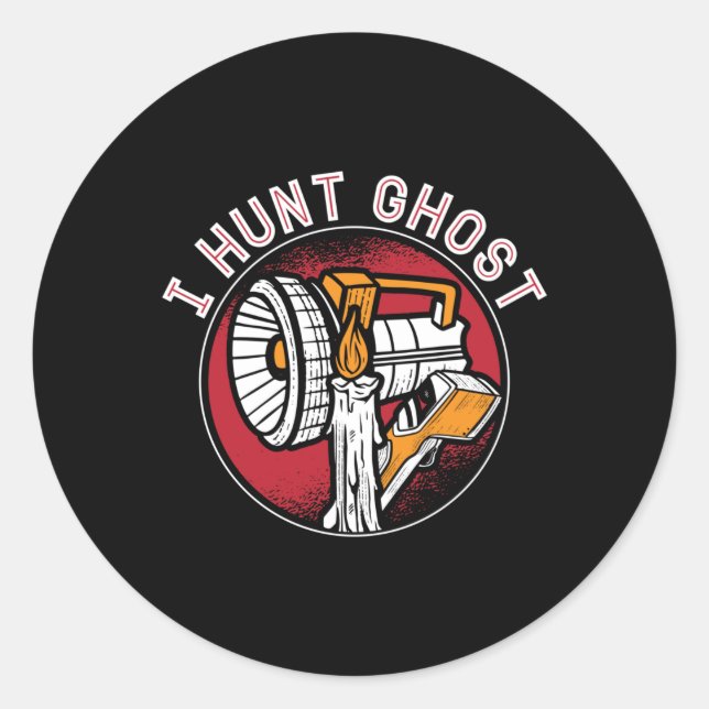 Pegatina Redonda Fantasma Cazando Fantasma Caza Fantasma Paranormal (Anverso)